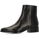 Manfield - Leren Enkellaars - Zwart