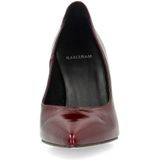 Manfield - Bordeauxrode Lakleren Pumps - Dames - 8 cm Hak