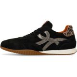 Manfield - Zwarte Sneakers - Suède - Casual schoenen