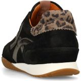 Manfield - Zwarte Sneakers - Suède - Casual schoenen