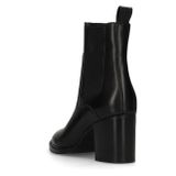 MANFIELD - Enkellaarsjes - Zwart - Leer - Hoge Hak