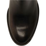 MANFIELD - Enkellaarsjes - Zwart - Leer - Hoge Hak