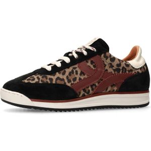 Manfield - Sneakers - Zwart - Leren - Off White Details