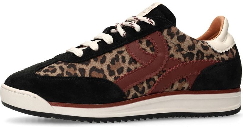 Manfield - Sneakers - Zwart - Leren - Off White Details