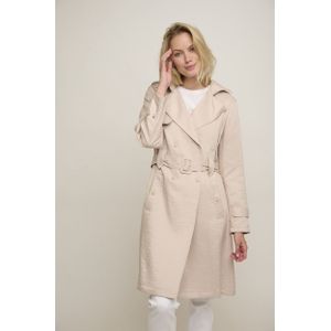 Rino & Pelle - Trenchcoat - Beige - Viscose/Nylon - Verstelbare Tailleband