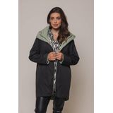 Rino & Pelle - Reversible Coat - Olijf - Mix van Materialen