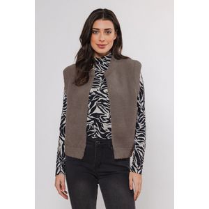 Rino&Pelle - Gilet Elona - Dames Gilet - Neutraal - Hoogwaardige Materialen