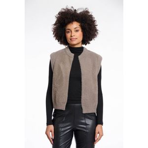Rino&Pelle - Gilet Elona - Dames Gilet - Neutraal - Hoogwaardige Materialen
