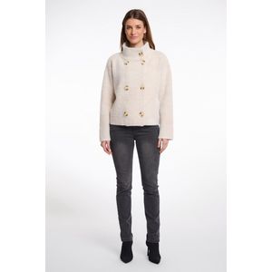 Rino&Pelle - Madina - Halflange Jas - Beige Geruit