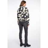 Rino&Pelle dames vest - Bubbly gebreid vest - zwarte print