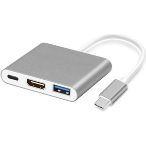 4 in 1 USB Type-C naar HDMI 4K + RJ45 Gigabit Ethernet Netwerkkaart + Type- C PD OTG Hub Adapter Kabel voor MacBook USB-C Splitter