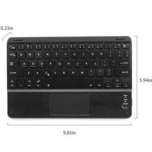 Bluetooth Wireless Keyboard Touchpad 8/9 Inch Kleine Slanke Computer Toetsenbord Touchpad Draagbare Mini Pc Keybord Voor Ipad Tablet Mac