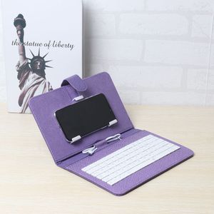 Pu Leather Case Micro Usb Wireless Bluetooth Keyboard Stand Cover Voor Android Mobiele Telefoon Cover Telefoon Case Voor Samsung Xiaomi