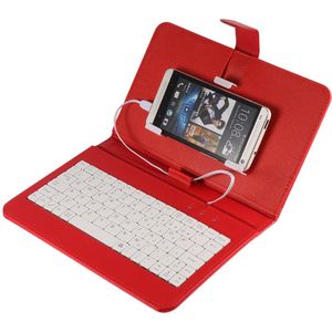 Pu Leather Case Micro Usb Wireless Bluetooth Keyboard Stand Cover Voor Android Mobiele Telefoon Cover Telefoon Case Voor Samsung Xiaomi