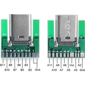 Cy Diy 24pin Usb 3.1 Type C Vrouwelijke Socket Connector Smt Type Bevestigd Met Pc Board Cablecc