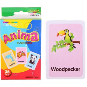 Kinderen leren speelgoed educatief flash card pocket engels woorden leren card schoolbenodigdheden van kleur vorm dieren vroege studie
