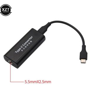 Usb 3.1 Type C Dc Power Converter Adapter 5.5*2.1Mm/2.2Mm Vierkante Vrouwelijke Voor Dell Lenovo hp Asus Laptop Opladen Connector 65W