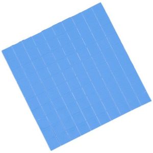 100Pcs 10X10x1MM Blauw Thermische Geleidende Compound Pad Voor Mini Heatsink Chip GPU VGA