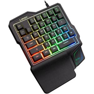 One-Handed Mechanical Gaming Keyboard RGB Backlit Portable PS4 For PC Keypad Mini Controller Gamer Game Gaming B0F1