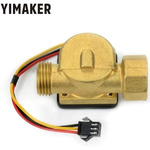 YIMAKER 1pc G1/2 Water Flow Sensor DN15 F = 10Q 1-30L/min Hall Flow Meter Koper water Controle Machine Boiler Flowmeter