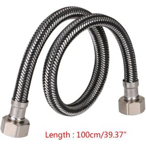 Metalen Geweven Slang Hoge Druk Zacht Waterleiding 1/4 Compressie Draad Connector Voor Home Badkamer Keuken Gebruik Levert