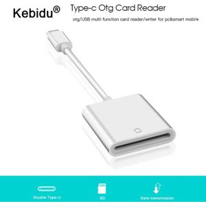 Kebidu Usb 3.1 Type C Kaartlezer USB-C Naar Sd Sdxc Otg Geheugenkaartlezer Adapter Voor Mac Pro Telefoon tablet
