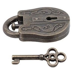 Vintage Metalen Gegoten God Lock Key Puzzel Voor Kinderen Speelgoed Iq & Eq Mind Brain Teaser Soep Speelgoed Intellectuele educatief Kinderen