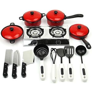 13PCS Peuter Meisjes Baby Kids Play House Toy Keukengerei Koken Potten Pannen Voedsel Gerechten Cookware