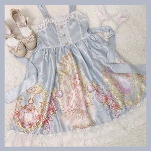 Kawaii Japanse lolita jurk zachte zus leuke mooie meisje Lolita jarretel jurk buiten mesh gaas zomer