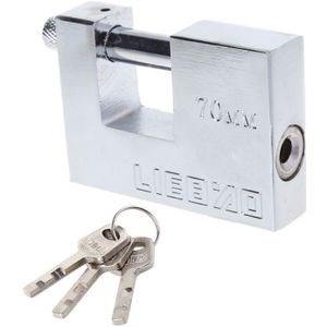 Staal Inbreker Hangslot Beveiliging Veiligheid Lock Antieke Horizontale Opening