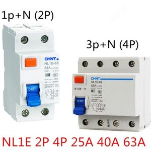 Chint NL1-63 1 P + N (2 P) 3P + N (4 P) 25A 40A 63A 30MA Aardlekschakelaar 50Hz/Fuga Eletromagnética Proteção Contra Corrente Resterende Ce