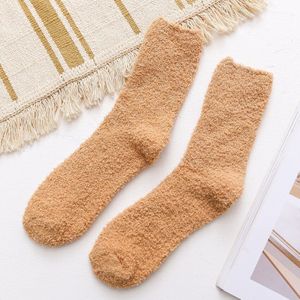 Solid Coral Fleece Mannen Sokken Dikke Warme Sokken Man Winter Thicken Velvet Sokken Vloer Thuis Calcetines