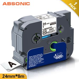 Absonic 1Pcs 24Mm TZe-SE5 Security Tapes Voor Brother TZe-SE5 Tze SE5 Gelamineerd Security Label Tape Compatibel Ptouch Label maker