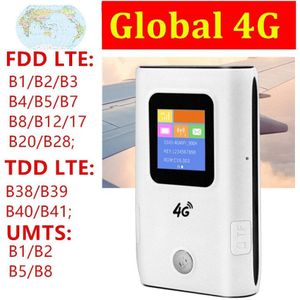 4G Wifi Router Mifi 4G Lte Pocket Mobiele Wifi Hotspot 5200Mah Power Bank Fdd/Tdd Global sim-kaart