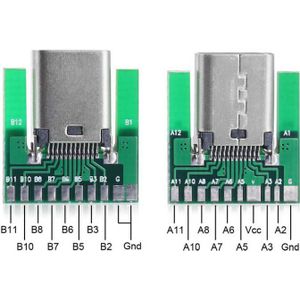 Cy Diy 24pin Usb 3.1 Type C Vrouwelijke Socket Connector Smt Type Bevestigd Met Pc Board Kabel