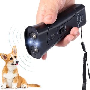 Ultrasone Dubbele Hond Chaser Anti Barking Dog Training Apparaat Met Led Licht Lange Afstand Infrarood Elektronica Dog Repellent