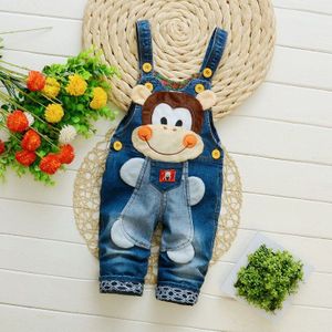 Ienens Peuter Baby Tuinbroek Jongen Lange Broek Denim Overalls Kids Baby Jeans Jumpsuit Herfst Broek