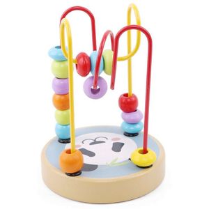 Baby Mini Cartoon Patroon Rond Kralen Puzzel Speelgoed Houten Vroege Educatief Speelgoed Voor Kinderen Kids 3D Puzzels Puzzel