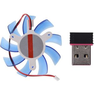 1 Pcs Pc Vga Display Video Card Heatsink Cooler Cooling Fan & 1 Pcs Usb Draadloze Netwerkkaart Zender