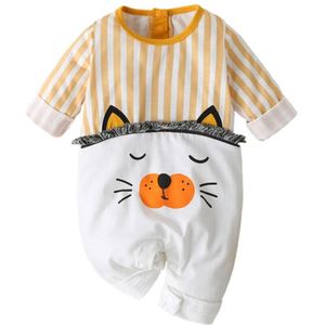 Baby Jongens Meisjes Lange Mouwen Cartoon Star Print Romper Baby Kawaii Olifant Patroon Jumpsuit Pasgeboren Peuter Houden Warme Kleding