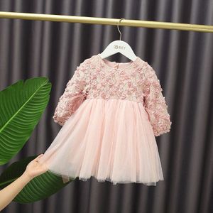 Baby Meisje Jurk Prinses Herfst Lange Mouwen Lace Jurken Voor Meisjes Verjaardag Tutu Jurk Vestidos Kinderen Kleding 1-4 Jaar