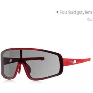 KAPVOE Gepolariseerde Fietsbril – TR90 Frame – 5 Verwisselbare Lenzen Incl. Zwart (gepolariseerd), Geel, Zilver En Helder – Bijziendheidsframe – UV400 – 34g – Voor Heren En Dames