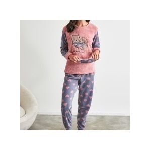 Trendyol Kat Embroideried Wellsoft Pyjama Set THMAW21PT0669