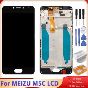 Originele Oem Lcd Voor Meizu M5C A5 5.0 ""M710H M710Q Lcd Touch Screen Digitizer Vergadering Met Frame Vervanging gratis Tools