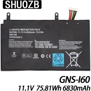 Laptop Batterij GNS-I60 GNS-160 Voor Gigabyte 31CP6/55/85-2 P35G V2 P35X V3 P37X V5 P57W P57X V6 p35K P35W Shuozb 11.1V 6830 Mah