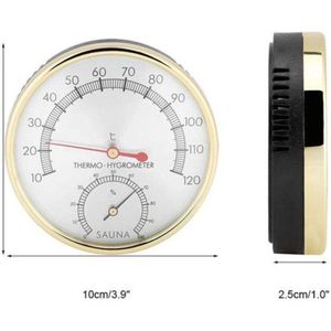 Roestvrij Stalen Rand Sauna Thermometer Hygrometer Klok-0â°c ~ 120â°c Voor Sauna Temperatuur Vochtigheid Meter
