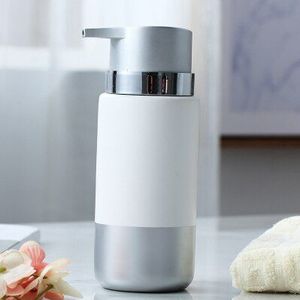 300 Ml Keramische Glad Gezicht Wassen Shampoo Hand Lotion Bad Lotion Zeepdispenser Fles Abs Plastic Presser