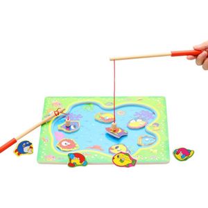 Puzzel Magnetische Vissen Kinderen Vissen Baby Speelgoed Houten Educatief Vroege Kinderjaren Leren Magnetische Vis Speelgoed