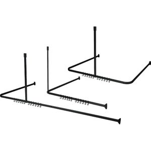 Sealskin Easy Roll Douchegordijnstangset 90x90x90 cm Zwart