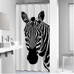 Sealskin Zebra Douchegordijn 180x200 cm - Peva - Zwart / Wit